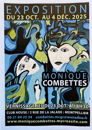 exposition Monique Combettes au Club House La Jalade à Montpellier